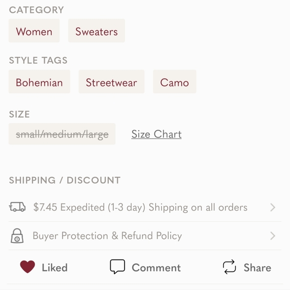 POL Camouflage Sweater. Never Been Worn - Picture 11 of 11